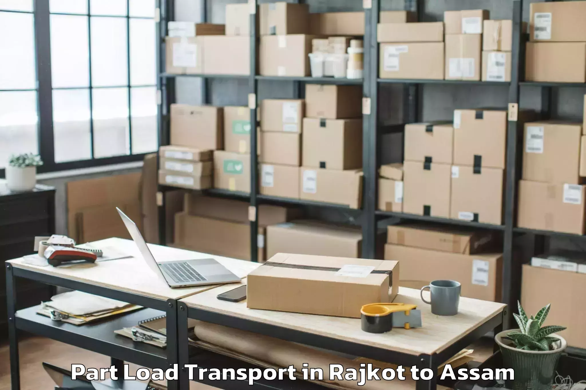 Book Rajkot to Sissibargaon Part Load Transport Online